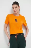 Koszulki sportowe damskie - Mammut t-shirt sportowy Core Emblem kolor pomarańczowy - miniaturka - grafika 1