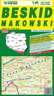 Beskid Makowski. Mapa turystyczna w skali 1:60 000 - mapa - Obcojęzyczne przewodniki, mapy i atlasy - miniaturka - grafika 1