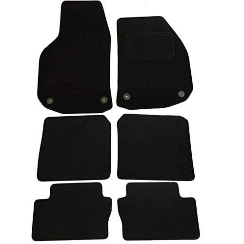 JVL Zafira MK2 2006-2011 zestaw 6 dywaników samochodowych z 4 klipsami - czarny