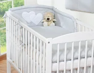 Pościel dla dzieci - Pościel 3-cz Serduszka szare - miniaturka - grafika 1