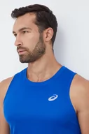 Koszulki męskie - Asics t-shirt do biegania Core kolor niebieski - miniaturka - grafika 1