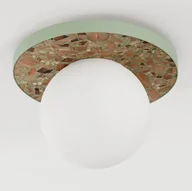 Lampy sufitowe - Lampa sufitowa do jadalni LEGRA 31406113 lastrykowa IP44 szałwiowa biała - miniaturka - grafika 1