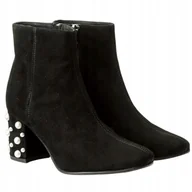 Botki damskie - EVA MINGE DAMSKIE BOTKI OBCAS SKÓRZANE 36 3D1 - miniaturka - grafika 1