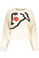 Koszulki i topy damskie - BIAŁY SWETER DESIGUAL DAMSKI - miniaturka - grafika 1
