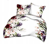 Pościel - pościel z satyny 200x200 + 2x poszewka 100% bawełna S 67-1 samanta biała - miniaturka - grafika 1