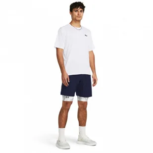Męskie spodenki treningowe Under Armour UA Woven Wdmk Shorts - granatowe - UNDER ARMOUR - Spodnie sportowe męskie - miniaturka - grafika 1