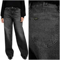 Spodnie damskie - Lee RIDER LOOSE CharredBlack wysokie luźne damskie spodnie jeansowe W32 L33 - miniaturka - grafika 1