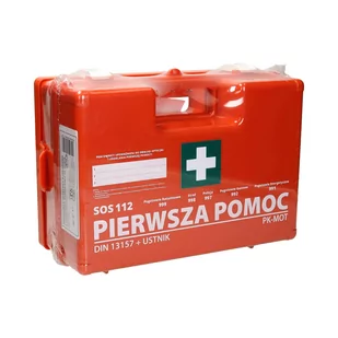 INNY Apteczka pierwszej pomocy 8 vat Pk-Mot 13x23x29 czerwony 124L032 - Akcesoria BHP - miniaturka - grafika 1