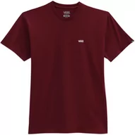 Koszulki męskie - t-shirt męski VANS LEFT CHEST LOGO TEE Burgundy - miniaturka - grafika 1