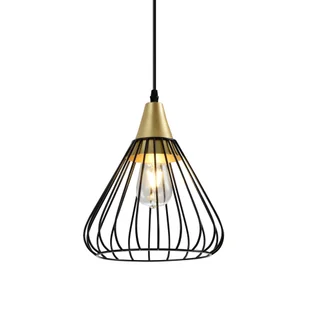 Lampa wisząca TESS E27 - czarny/złoty - Lampy sufitowe - miniaturka - grafika 1