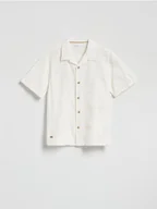 Bluzki dla chłopców - Reserved - Bawełniana koszula - biały - miniaturka - grafika 1