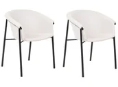 Krzesła - Zestaw 2 krzeseł do jadalni beżowy AMES - miniaturka - grafika 1