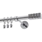 Karnisze - Karnisz DECASTYL Dion z kółkami pojedynczy 480 cm Chrom - miniaturka - grafika 1