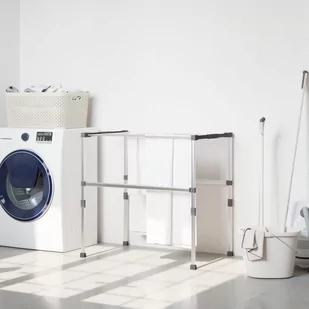 vidaXL Suszarka na pranie, 83x(50-55)x(40-85) cm, aluminium - Suszarki na ubrania - miniaturka - grafika 1