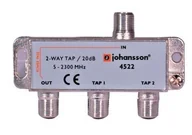 Akcesoria TV-SAT - 2 WAY TAP Odgałęźnik 2-krotny Johansson 20 dB 4522 - miniaturka - grafika 1
