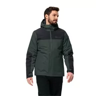Kurtki męskie - Męska kurtka zimowa Jack Wolfskin JASPER INS JKT M black olive - M - miniaturka - grafika 1