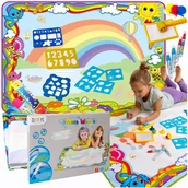 Tablice dla dzieci - MATA WODNA do malowania rysowania wodą dla dzieci ZESTAW Z AKCESORIAMI XXL maazaki flamastry pędzle pieczątki stemple wałki - miniaturka - grafika 1