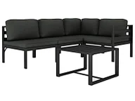 Meble ogrodowe - 5-częściowy zestaw ogrodowy antracyt R0-T56 - miniaturka - grafika 1