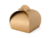 Wesele i ślub - Partydeco Pudełeczka kraft 6x6x5,5cm 1op PUDP23 - miniaturka - grafika 1