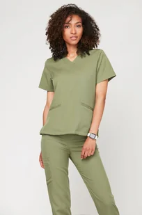 Bluza Medyczna Emily Oliwkowa Rozmiar: M - Odzież medyczna - miniaturka - grafika 4