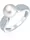 The Pacific Pearl Company Srebrny pierścionek z perłą i cyrkoniami