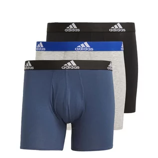 Bielizna sportowa męska - Adidas Bos Brief 3pp Czarny/Szary/Niebieski S - grafika 1