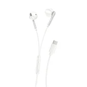 Słuchawki - XO SŁUCHAWKI PRZEWODOWE EP66 USB-C Douszne Białe - miniaturka - grafika 1