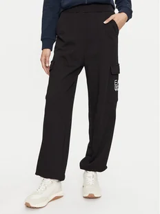 EA7 Emporio Armani Spodnie materiałowe 6DTP94 TJZCZ Czarny Regular Fit - Spodnie damskie - miniaturka - grafika 1