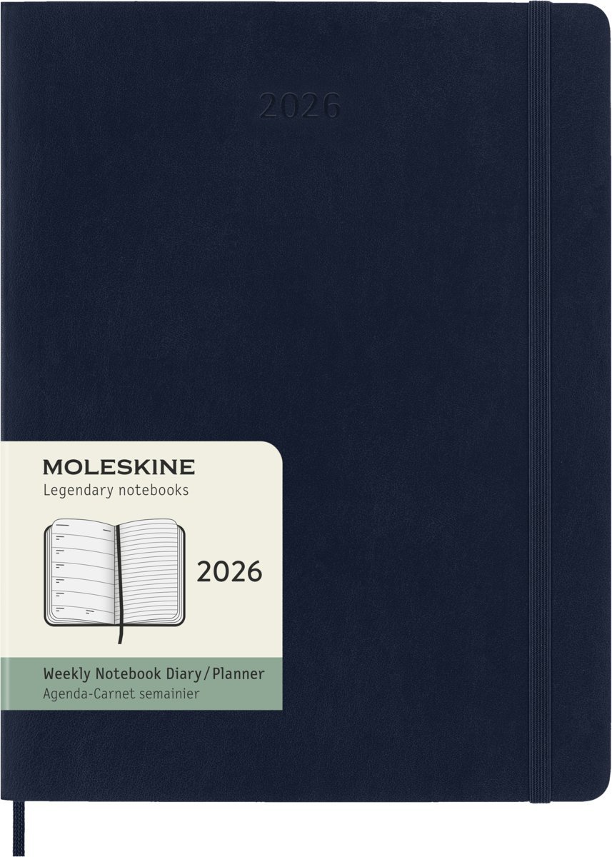 MOLESKINE kalendarz 2026 GRANATOWY EXTRA LARGE WEEKLY SOFT TYGODNIOWY (19x25)