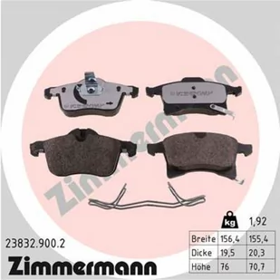 Klocki hamulcowe - komplet ZIMMERMANN 23832.900.2 - Klocki hamulcowe - miniaturka - grafika 1
