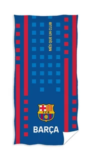 Ręcznik kąpielowy, wzór fc barcelona, 70x140 cm - Ręczniki - miniaturka - grafika 1