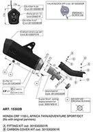 Części motocyklowe - Tłumik końcowy część zamienna zestaw LeoVince układ wydechowy LV-12, czarny, prawy do honda Africa Twin - miniaturka - grafika 1