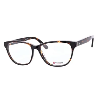 Damskie Okulary zerówki korekcyjne oprawki kocie oczy STAC-60F w panterkę - Okulary korekcyjne, oprawki, szkła - miniaturka - grafika 1