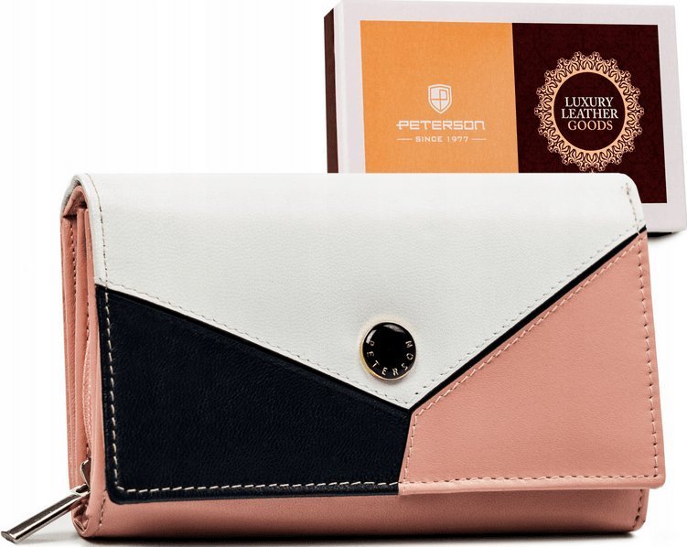 Peterson Średnich rozmiarów portfel damski ze skóry naturalnej Peterson NoSize