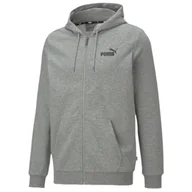 Bluzy sportowe męskie - Męska bluza Puma ESS Small Logo FZ Hoodie TR Rozmiar: XL / Kolor: szary/biały - miniaturka - grafika 1