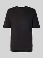 Koszulki męskie - T-shirt z wyhaftowanym logo model ‘SUPIMA’ - miniaturka - grafika 1