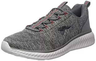 KangaROOS Męskie trampki KM-CRES, Ultimate Grey/red, 10 UK - Trampki męskie - miniaturka - grafika 1