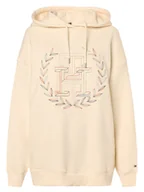 Swetry damskie - Tommy Hilfiger Damski sweter z kapturem Kobiety Bawełna biały jednolity, L - miniaturka - grafika 1