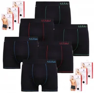 Majtki męskie - Bokserki Męskie Bawełna Gładkie KLASYCZNE DOPASOWANE MORAJ ZESTAW 6-PAK - M - miniaturka - grafika 1