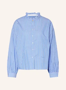 Pepe Jeans Bluzka Pipery Z Falbankami blau - Bluzki damskie - miniaturka - grafika 1