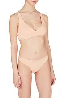 Majtki damskie - Emporio Armani Women's Basic Cotton Thong Majtki Stringi (Paczka 2) Damskie, Apricot, L - grafika 1