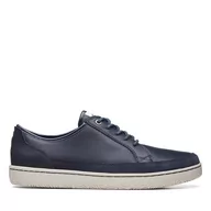 Półbuty męskie - Clarks Hodson Lace [navy leather] - rozmiar 43 - miniaturka - grafika 1