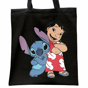Torba bawełniana czarna na zakupy Stitch Lilo i Stich Dla Fanów - Torby i wózki na zakupy Torba bawełniana czarna na zakupy Stitch Lilo i Stich Dla Fanów - Torby i wózki na zakupy - miniaturka - grafika 1
