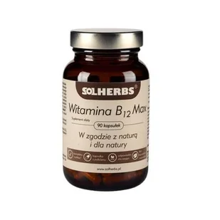 SOLHERBS Witamina B12 Max, 90 kapsułek - Witaminy i minerały - miniaturka - grafika 1