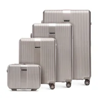 Walizki - Komplet walizek z polikarbonu szampański - miniaturka - grafika 1