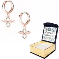 Kolczyki - Kolczyki różowe złoto Nieskończoność WŁASNY NADRUK - miniaturka - grafika 1