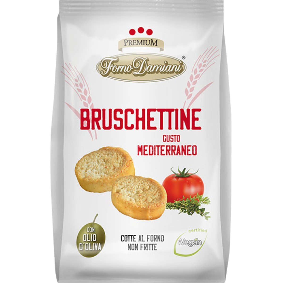 Forno Bruschettine Mediterraneo 90g włoskie grzanki smak pomidor z ziołami