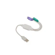 Kable komputerowe i do monitorów - LANBERG Kabel adapter Lanberg USB 3.0 -> 2x PS/2 biały AD-0025-W - miniaturka - grafika 1