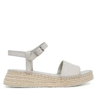 Espadryle damskie - Espadryle Calvin Klein Wedge Rope Sandal Lth HW0HW02546 Biały - miniaturka - grafika 1
