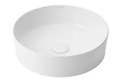 Umywalki - Umywalka nablatowa Uptrend Lynx 40 cm okrągła biały połysk UP4024 - miniaturka - grafika 1